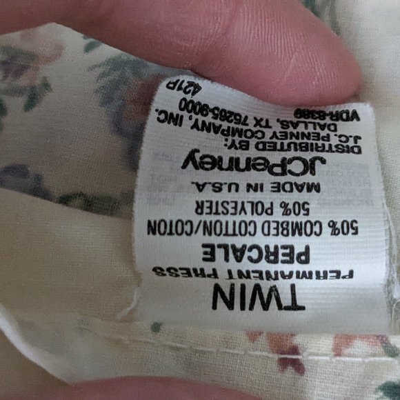 Vintage Croscill Home Fashions Twin Sheets and Curtains Set JCP Floral Boho Vict - Picture 9 of 14